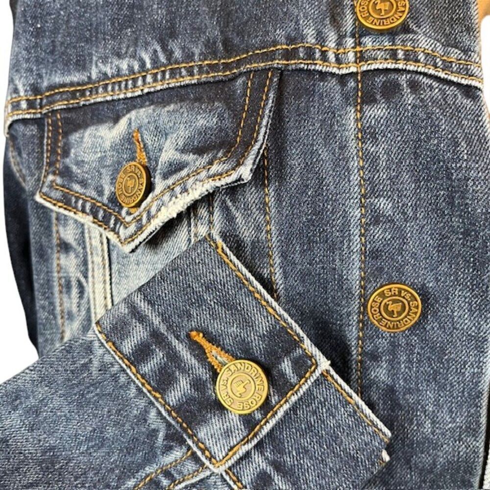 NWT Free‎ People X Sandrine Rose Oversized Denim Jacket "Not Yours" "L'Artiste" - Picture 5 of 12